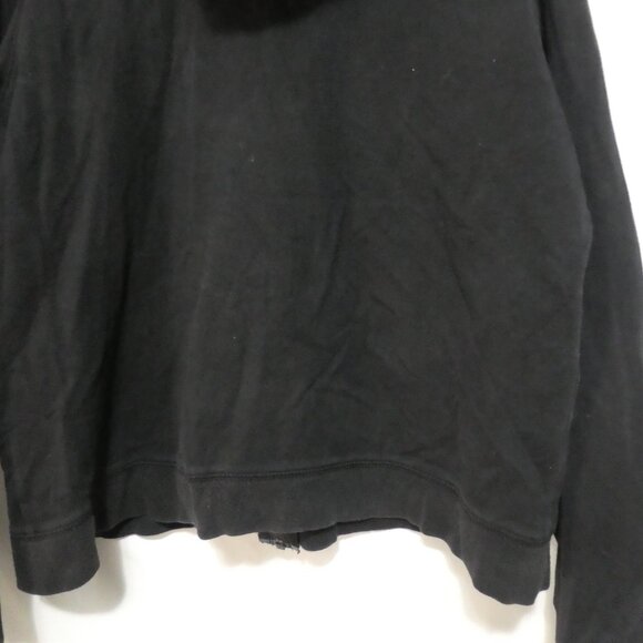 OLD NAVY - Stretch | 18 pit to pit measured | Black Zip-Up Hooded Sweatshirt - Picture 14 of 15